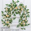 Simulação de Rosa Flor Trepadeira dez mil Pés Tubo de Ar Condicionado Proteção Casamento Interno Flor Artificial Decoração Parede Enrolada Pendurado na Parede Atacado