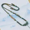 Corrente de Suéter de Cera de Abelha de Alta Qualidade Jade Puro Cordão Tecido à Mão Colar Cordão de Alta Qualidade Pingente Artesanal de Alta Qualidade