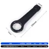 Llave de impacto de alta resistencia negra con mango recto, de una cabeza, llave de flor de ciruelo grande, 65 engrosada, 36 impacto de martillo, 38 impacto, 90 tamaño grande, 95