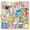 50 Adesivos Graffiti Pintados à Mão de Alta Qualidade, Não Repetitivos, à Prova d'Água para Papelaria, Adesivos Decorativos para Bolsa de Documentos, Caixa de Papelaria em Estoque