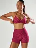 2026 Nuevo Modelo Dfyne Conjunto de Dos Piezas: Sujetador de Tirantes Cruzados Sin Costuras de Nylon de Alta Elasticidad y Pantalones de Cintura Alta Levanta Glúteos