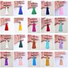 8cm borla de seda de hielo cloisonné borla colgantes accesorios funda de teléfono móvil marcapáginas colgante oreja diy accesorios fabricantes al por mayor