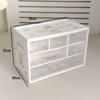 Caja de Almacenamiento de Nueve Compartimentos Tipo Cajón, Caja de Almacenamiento Apilable de Seis Compartimentos, Caja de Almacenamiento de Escritorio para Papelería de Dormitorio para Cuentas