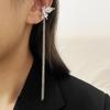 Brincos novos de cobre com borla de borboleta super fada micro zircônia incrustada sem orelha brincos de osso de orelha de alta sensibilidade e moda doce