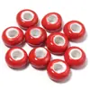 Cuentas de ábaco de cerámica vidriada en color con agujero grande, cuentas de rueda de cerámica de alta temperatura de colores vintage, accesorios para joyería de cuentas hechos a mano para DIY