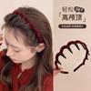 2026 Nuevo Estilo Tela Terciopelo Tejido Ola Diadema para Mujer, Diadema para Lavarse la Cara, Accesorio para el Cabello Esponjoso Vintage de Punta Alta