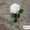 Flores Artificiales de Color Primavera con un Toque de Lujo, Textura Estilo Crema, Rosas Hidratantes, Decoraciones Sencillas para Sala de Estar, Rosas con Aspecto Húmedo, Lujo Ligero
