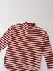 Moda femenina transfronteriza ZA, nueva colección otoño 2026, estilo europeo y americano, cárdigan de punto simple a rayas de cuello alto