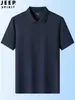 Camisa Polo Jeep Spirit Jeep para Hombre Casual de Negocios Deportivo Verano Seda de Hielo Secado Rápido Fresca de Manga Corta