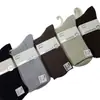 Calcetines de cachemir de doble puntada para hombre y mujer de invierno, calcetines de tubo de moda para mujer con rayas marrones y encaje, calcetines de algodón de cachemir hipoalergénicos para hombre de negocios