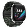 Adecuado para correa Fitbit Versa 4, Sense bucle tejido de nailon con cierre magnético de metal Versa 2