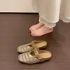 Zapatos Mary Jane tejidos huecos estilo francés para mujer, nueva moda de verano 2026, sandalias versátiles de suela blanda y cómodas