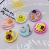 Cor de simulação comida e brincar prato de cozinha caseira acessórios de resina cola de creme diy material para capa de celular adesivo de geladeira