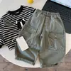 Calça Masculina Primavera e Outono 2026, Calça Cargo Estilosa para Meninos Pequenos, Calça Cargo de Corte Reto, Calça de Início de Outono para Meninos