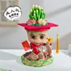 Suculentas, Cactos, Plantas Pequenas em Vasos, Cacto Groot, Decorações de Mesa no Escritório, Plantas Verdes Fáceis de Cultivar para Pessoas Preguiçosas