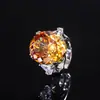 2024 nueva joyería Huabi cobre chapado en oro simulación nido de pájaro corte anillo retro 18*20 al por mayor