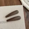 Nuevo Pasador de Pelo Tipo Coreano con Patrón Diagonal de Gota de Agua, Pinza Lateral de Moda Retro para Flequillo de Niñas, Pasador Versátil Simple para el Cabello