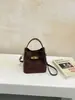 Bolso de Mano Retro Mate de Comercio Exterior Bolso Pequeño Nuevo para Mujer Bolso Cubo Elegante de Alto Valor Bolso de Hombro Cruzado de Moda Tendencia