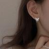 Aretes de Mariposa de Arena Brillante con Aguja de Plata 925 para Mujer Verano Nuevo Diseño Nicho Elegante de Moda Joyería de Oreja de Alta Gama