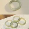Libro Caperucita Roja Mismo Estilo Imitación Jade Original Estilo Nacional Anillo Sencillo Fino Anillo No Se Desvanece Moda Anillo de Dedo Vegetariano Nicho Antiguo Mujer