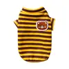 Roupas para Cachorro Outono e Inverno Listradas Animal Estampa Camisa Base Teddy Bichon Cães e Gatos de Porte Pequeno e Médio Roupas Bipedes para Pets