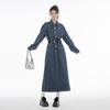 Elegante Vestido de Mezclilla para Mujer, Nuevo Estilo Primavera y Otoño 2025, Nicho de Alta Gama Look Vintage, Vestido Largo Adelgazante, Moderno