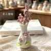 Flores de Cerâmica Jingdezhen Alta Temperatura Feitas à Mão Flores de Simulação Flores Preservadas Ornamentos Decorativos Vasos Buquês Presentes de Dia das Mães