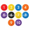 23cm Disco Señalizador Plano Digital Colorido Obstáculo de Entrenamiento de Fútbol 1-10 Marcador de Marca de Esterilla de Entrenamiento de Baloncesto
