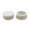 Tapón de tubo redondo blanco engrosado antideslizante de acero inoxidable plástico tapón de tubo descuento al por mayor mesa y silla Estante de muebles alfombrilla para patas de silla