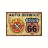 2024 Novo Logotipo Americano de Metal Estanho de Garagem Estilo Industrial Parede de Fundo para Oficina Automotiva Pintura Decorativa Suspensa Sem Moldura