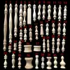 Armário Pequeno de Madeira Maciça Europeia em Forma de Cuia para Vinho Decoração de Armário Coluna Pequena de Ponte de Corredor Coluna de Madeira Esculpida Cabeça de Coluna Coluna Redonda Coluna Romana