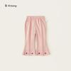 Ropa para Niños Youbao Pantalones para Niñas 2026 Primavera y Otoño Pantalones Largos Versátiles para Niñas Pequeñas Dulces Pantalones de Campana con Lazo