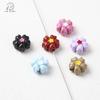 Estilo Ins Liga Flor Grande Gota de Óleo Contas com Furo Reto Corrente de Celular Pulseira Chaveiro Acessórios para Joias DIY Contas Versáteis