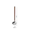 Acero Inoxidable 304 Mango de Madera para Alitas de Pollo Cuchara para Fondue Espátula de Cocina Creativa Cuchara para Servir Cuchara para Sopa Ramen Cuchara Ranurada