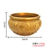 Sapo Dourado de Latão Tigela do Tesouro Ornamento Giratório Latão Diário Pote de Arroz Dourado Sala de Estar Casa Ornamento Sólido