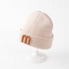 Chapéu de Lã Infantil Casual com Letra M Pele de Melão Outono e Inverno Bebê Moda Quente Lã Frio Tendência