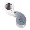 Promoción de nuevo producto espejo de bolsillo portátil todo metal con mango móvil de 25 mm lupa plegable portátil con llavero