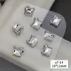 Uña Larga con Forma de Arco Recto Accesorios de Aleación Plata Lateral Montón de Dulces Taladro Joyería para Uñas Decoración para Uñas Postizas Taladro