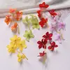 Flor de Ciruelo Simulada de Cuatro Pétalos para Hacer Manualidades, Adorno de Flor para Pasador, Flor Artificial, Flor Semi-Terminada, Accesorios de Rama de Flor, Fotografía, Flor Artificial