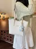 Bolsa feminina moderna transfronteiriça 2026 verão nova popular bolsa tote de grande capacidade, bolsa de ombro versátil e elegante para o dia a dia