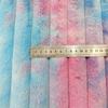 Desenho de coelho grande tie-dye para prender o cabelo espaçamento 3,5 cm têxtil para casa travesseiro pelúcia sapatos e chapéus tecido jacquard pelo de coelho vertical