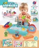 Modelo Nuevo Transfronterizo en Stock Fregadero Eléctrico Simulado para Lavar Platos Infantil con Agua Circulante Fregadero de Cocina Juguete Educativo