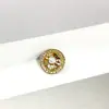 Botón de metal redondo estilo Chanel flor Perla Diamante suéter tejido cárdigan abrigo traje abrigo hebilla decorativa