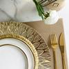 Platos de presentación de pavo real Estilo europeo Decoración de bodas de hotel Platos Manteles individuales de comedor estilo occidental Vajilla transfronteriza de exportación