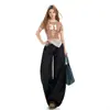 Jeans Scimitar Naranja Infantil # Negro y Dorado Relajados de Pierna Ancha para Mujer, Tiro Bajo, Sueltos, Adelgazantes, de Nicho, Versátiles, de Largo Completo