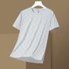 Camiseta de seda de hielo de secado rápido para hombre, nueva camiseta de verano de moda de jacquard suelta de talla grande, camiseta deportiva informal para parejas