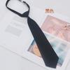 Fábrica em estoque gravata de cor sólida 7cm preto coreano moda casual uniforme acessórios jk gravata feminina