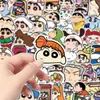 100 Pegatinas Lindas y Divertidas de Dibujos Animados Crayon Shin-chan para Bricolaje Pegatinas Impermeables para Diarios y Teléfonos