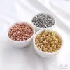 Acessórios que Preservam a Cor Ouro 18K Banhado Ouro Branco Ouro Rosa Contas de Flor de Corte Transversal Padrão Melancia Contas Redondas para Fazer Joias de Fio Contas Soltas Contas Espaçadoras