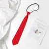Gravata Borboleta DK Homens e Mulheres Casal Estudantes Estilo Universitário Pessoas Preguiçosas Nó de Zíper Grátis Escola para Camisa JK Cor Sólida Tendência